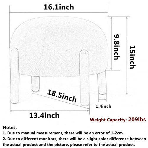 Tabourets ottomans ronds pour changer de chaussures dans l'entrée