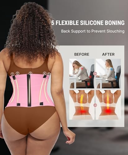 Image of FeelinGirl Waist Trainer Belt Waist Cincher Trimmer Ab Belt Tummy Control Body Shaper with Triple Wrap Women and Men