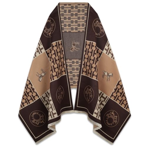 EXTREE Silk Pashmina Shawl - Yellow Wrap Poncho Cape