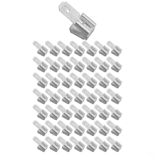 25/50/100PCS Double Piggyback Spade Connectors 1/4 Inch Tinned Copper Male To Female Adapter For Automotive Marine And Industrial Electrical Connections(50PCS)