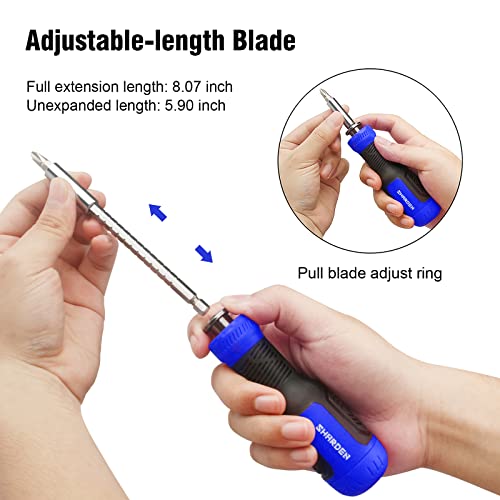 Sharden Multibit Screwdriver 13-In-1 And 1/4 Mini Ratchet Set 32-In-1 Bundle #TOP4