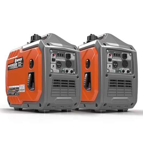 NOVUS 2300W Portable Inverter Generator, 2-Pack, Gas Powered, RV Ready,