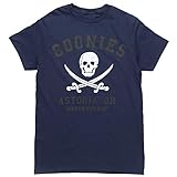 Goonies Never Say Die Astoria Men's T-shirt (X-Large, Navy Blue)