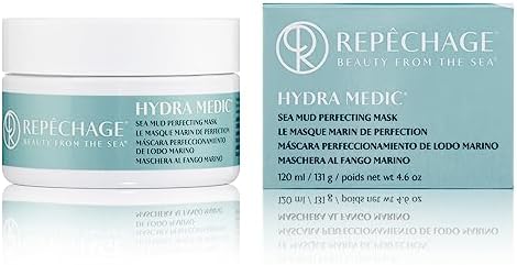 Repechage Sea Mud Mask for Women and Men, 4 fl. oz., Deep Exfoliating Pore Cleanser for Dry, Oily, Blemish Prone Face and Skin, Enhance Brighten, Tone, and Clarity, Acne Facial Treatment