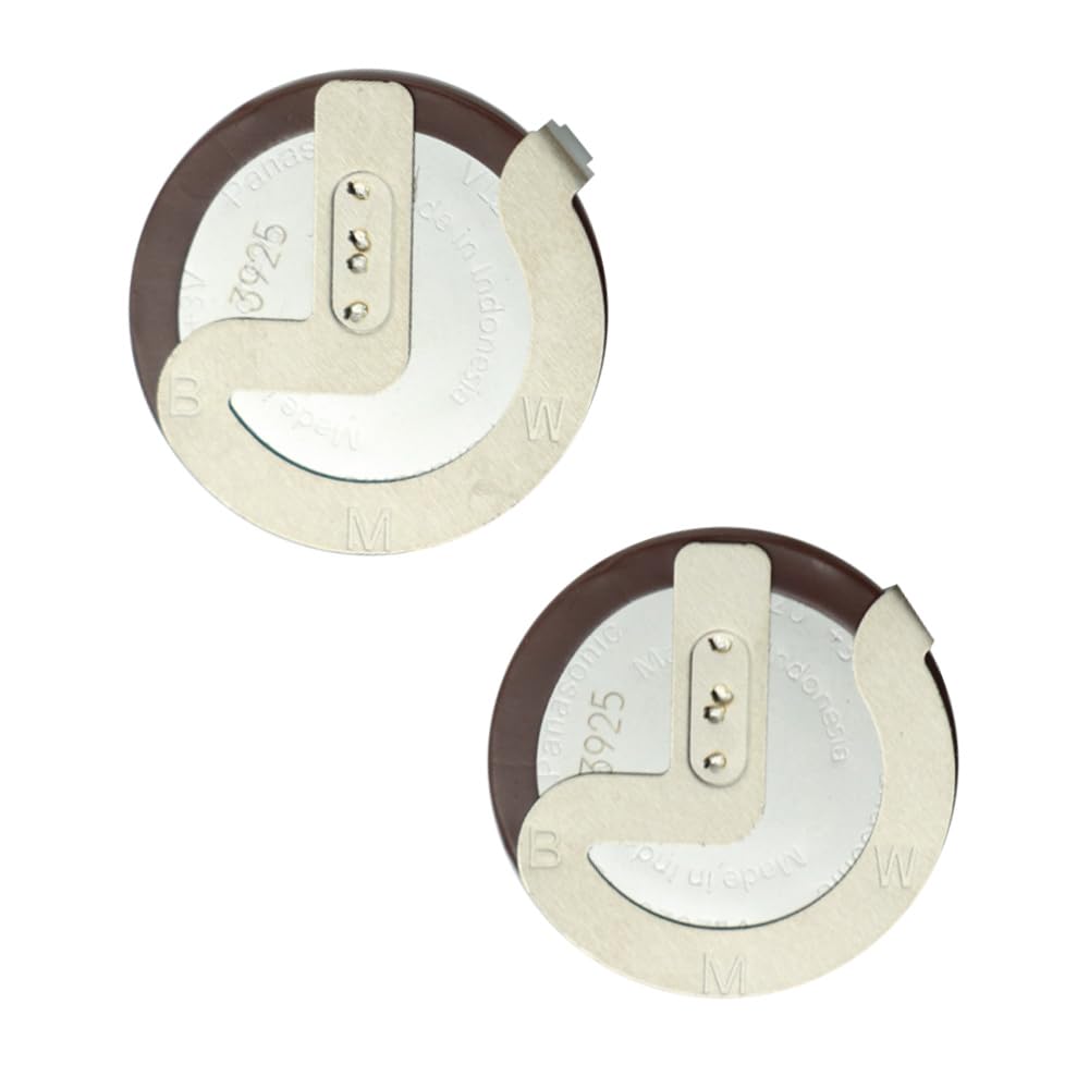 Sarini 2 Stück Vl2020 Knopfbatterie für Autoschlüssel, Batterie Schlüssel, wiederaufladbare 3-V-Knopfbatterie – langlebig, große Kapazität, zuverlässige Leistung für den Auto-Schlüsselbund