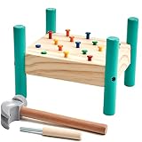 Lanttoe Wooden Hammering Pounding Toy - Preschool Educational Toy for Toddlers- Montessori Toys for