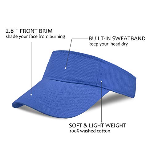 Sun Visor Sports Twill Plain Hat With Adjustable Strap For Men Women Outdoor Golf Tennis Running Jogging Hiking #TOP1