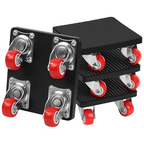 AUAUY 4Pzs Ruedas para Mover Mueble, Ruedas Transporte Mueble, 500KG/1102lb