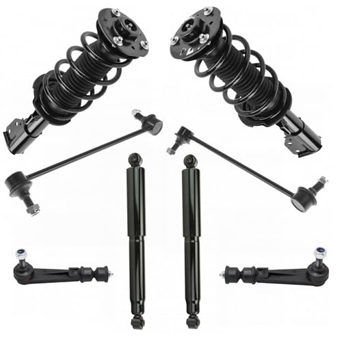 Image of TRQ Front and Rear Suspension Kit Complete Strut & Coil Spring Assembly Shock Absorber Sway Bar Stabilizer Link Compatible with 2010-2017 Chevrolet Equinox GMC Terrain