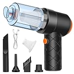 ABIULUM Mini Handheld Vacuum Cleaner,Portable Rechargeable Car Hoover Compact Handheld 4-in-1 Suction and Blower Function, Suitable for Cars, Homes, Pets, and Offices.Black