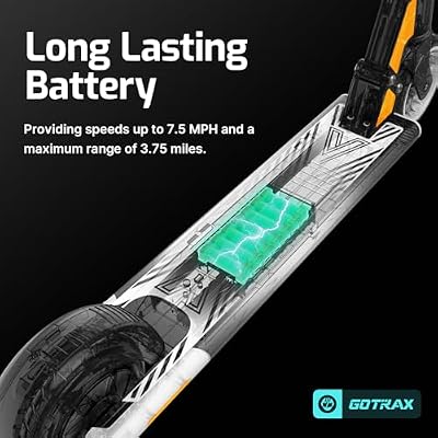 Gotrax GKS Mini Electric Scooter for Kids 6-12, Max 3.75 Miles & 7.5 Mph by 150W Motor, 6'' Wheel, Thumb Control Easy to Ride & Assemble