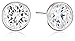 Sterling Silver Bezel Martini-Set Cubic Zirconia Solitaire Earrings