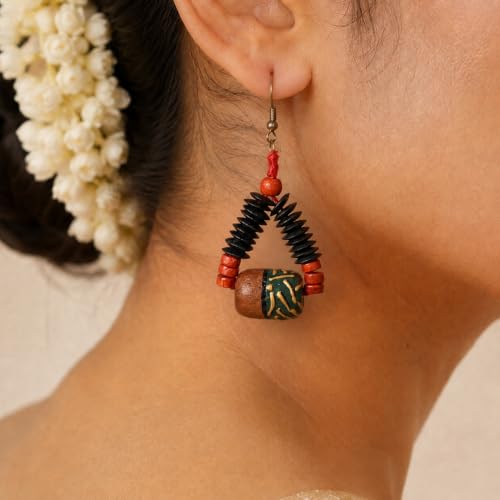 Image of Handcrafted Bohemian & Ethnic Earrings Collection for Women - Artistic, Nature-Inspired Statement Designs in Studs, Drops & Chandeliers