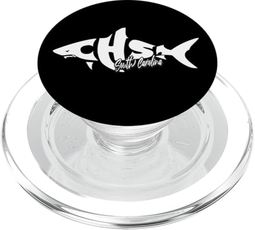 Código de Aeropuerto de Fish Charleston Harbor Shark Pier Fishing SC PopSockets PopGrip para MagSafe