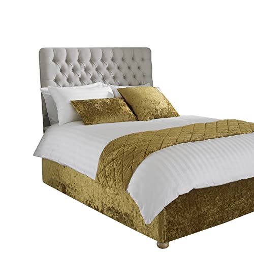 Bufanda de cama de terciopelo plateada King Paoletti Verona para dormitorio 4