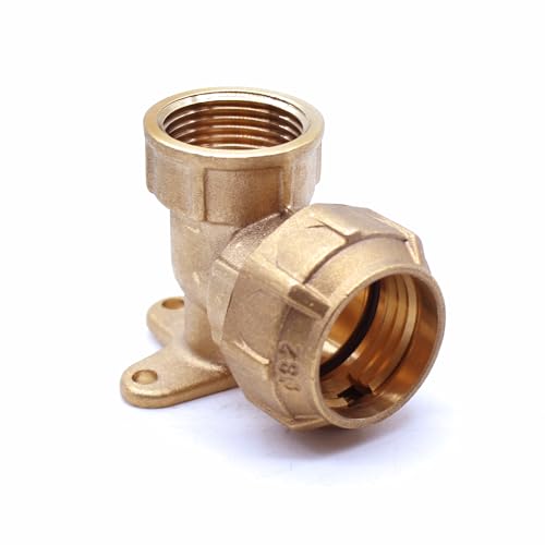 DOJA Barcelona | Racor Codo Mural Polietileno | PE | Compresión | 20x1/2 | Racor Codo Polietileno para Instalaciones de Riego | Conector Codos Tuberias para Radiadores, Goteo, Aire Comprimido