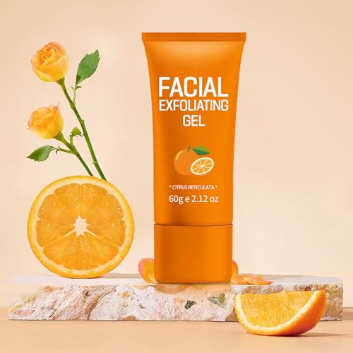 Orange Enzyme Facial Exfoliating Gel – Hydrating Peeling Scrub, D...