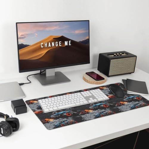 Tapis de souris de jeu à base en caoutchouc imprimé graffiti et bords renforcés - 7