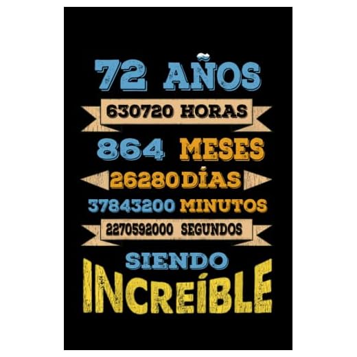 72 AÑOS SIENDO INCREIBLE: REGALO PARA CHICO Y CHICA 72 AÑOS DE CUMPLEAÑOS ORIGINAL Y DIVERTIDO, DIARIO, CUADERNO DE NOTAS, APUNTES, AGENDA O USO ESCOLAR.