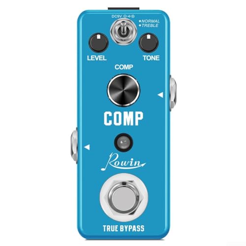 True Bypass Guitar Compressor Pedal by For Rowin Zinc Alloy Construction for Longevity