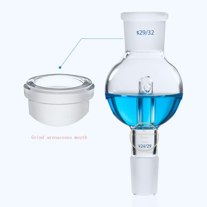 1pcs 50ml to 1000ml Bump Trap 14#19#24#29# Frosted Standard Joint Lab Borosilicate Glass Rotary Evaporator Explosion-Proof Ball (Size : 500ml 24x24)