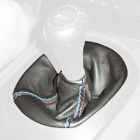 RedlineGoods Shift Boot Compatible with BMW Z4 2002-08. Tailor Made - not Universal. Genuine top-Grade Italian Black Suede (Alcantara) with Red Thread