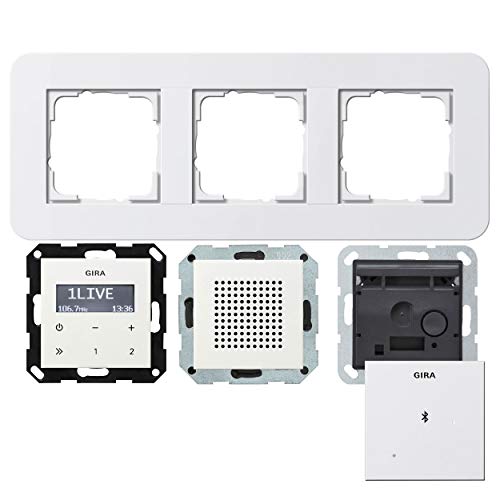 Gira RDS Unterputz Bluetooth Radio E3 mit Lautsprecher und Rahmen