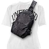 CANTLOR Men Small Sling Bag Crossbody Backpack Travel Daypacks Chest Pack Lightweight Outdoor Should