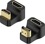 Vroxdrez HDMI 2.1 U Förmig Winkel Display Adapter 8K HDMI2.1 Stecker auf Buchse 180 Grad Winkel...