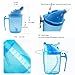 VOPHIA Drinking Beaker Cup for Disabled Adults, Convalescent No Spill Feeding Cup with Straw for Elderly Maternity Drink Water Porridge Soup 350ml (Blue)