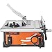 VEVOR Table Saw, 4500 RPM Portable Jobsite Table Saw with Sharp Edges & High Cutting Precision, Compact Table Saws with Dust Port For Woodworking, Fit for Raw Wood, Flooring & Cabinets