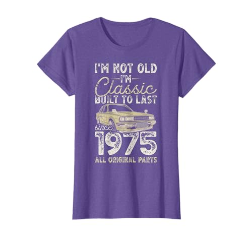 50th Birthday, Since 1975, Classic Car, 50 Years Old T-Shirt