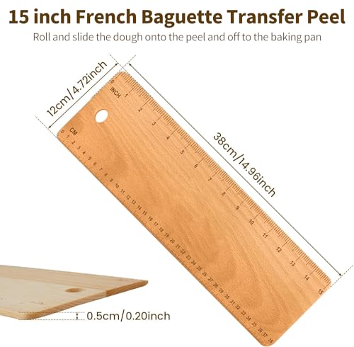 image for diatomiteco Baguette Transfer Peel, Flipping Board for Baking of Frenc