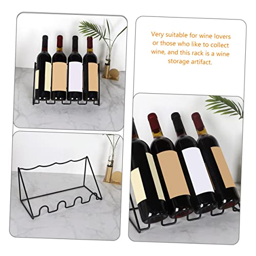 Soporte de vino STOBAZA para 3 botellas de hierro miniatura 3