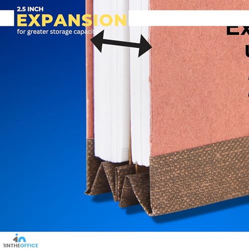 1InTheOffice Pastas de classificação, 2 divisórias, tamanho carta, pastas de classificação de pranch