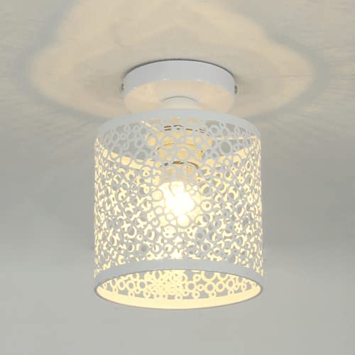 Svart cylindrisk ihålig taklampa, smidesjärn taklampa E27 taklampa armaturer Amerikansk industristil taklampa för vardagsrum, köksö, foajé, villa, restaurang