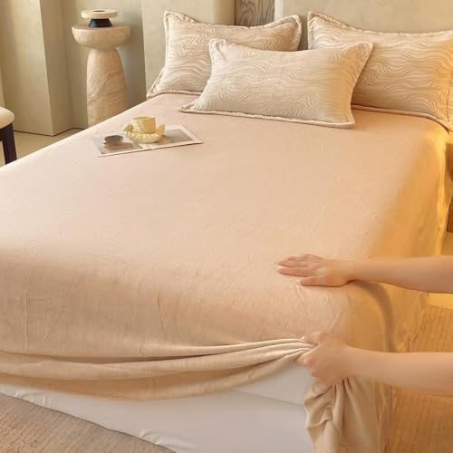 DaBingDian Sábana de Franela de Invierno para Cama de Matrimonio, tamaño Queen, Individual y King, Suave, cálida y cálida, para niñas y niños.