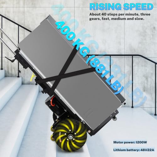 Carretilla eléctrica para escaleras 1200W capacidad 900 lbs miniatura 4