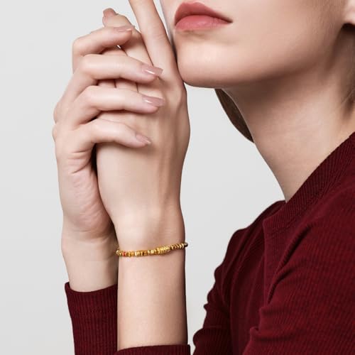 CHOW SANG SANG 999.9 24K Solid Gold Cultural Blessings Bracelet for Women Size 14.5cm 95653B Price-by-Weight 11.97g Gold3