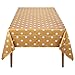 Trimming Shop Plastic Polka Dot Tablecloth Disposable Rectangle Party Table Cloth Cover Protector Dining Table Cover for Picnic, Birthday Wedding Indoor Outdoor Party Decorations, Gold