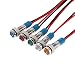 Bkinsety 10pcs 6mm 1/4"LED Indicador de Metal 12V Lámpara de Señal a...