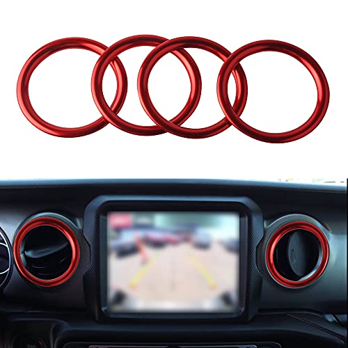 LECART for Jeep Gladiator Accessories Red Interior Trim Air Vent ...