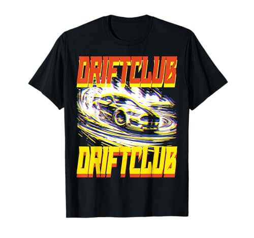 Coche Drift - Estilo Retro Futurista Carreras Auto Japonés Camiseta