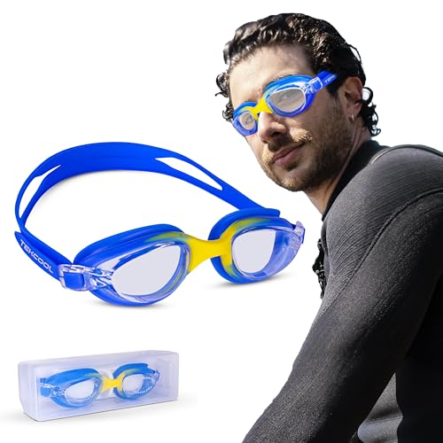 Image of TEKCOOL Swimming Goggles for Men & Women With Adjustable Strap and Air Goggles