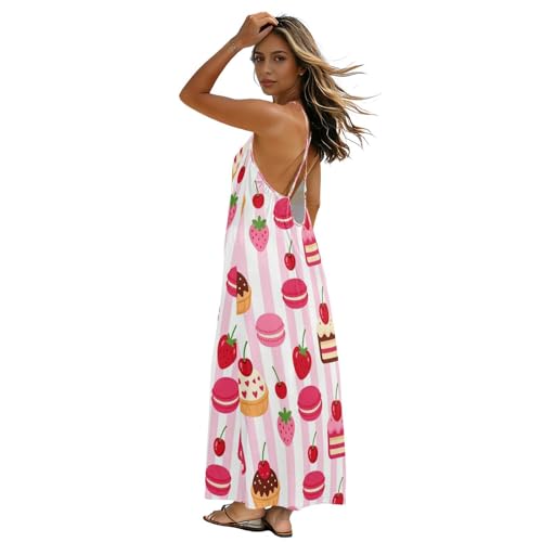Robe caraco dos nu à rayures roses pour une parenthèse de douceur