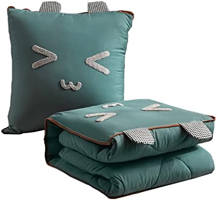 Advanced Soft Travel Blanket Pillow Two in one, Home Travel Universal Cute Rabbit Throw Pillow