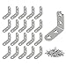 VOCIBO® 20 sztuk łączników kątowych, kątownik metalowy 90 stopni 40 x 40 mm stal nierdzewna, mały kątownik ze śrubą do montażu, wsporników kątowych, mebli, stołów, krzeseł, regałów na książki