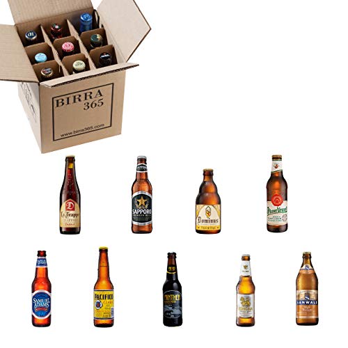 Caja selección cervezas del mundo. 9 cervezas perfectas para descubrir cervezas de Europa, Asia y América.