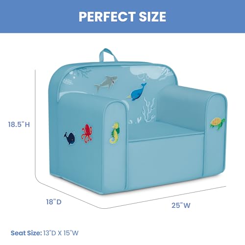 Delta Children Mix & Match Cozee Kids Chair with Interchangeable Patches, Underwater - image 3