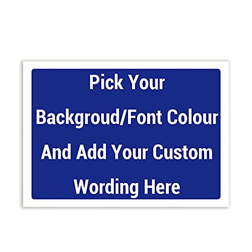 Personalised Custom Sign Builder, Landscape Tough Durable Rust-Free Weatherproof PVC Sign for Indoor and Outdoor Use (A3 (297mm x 420mm))
